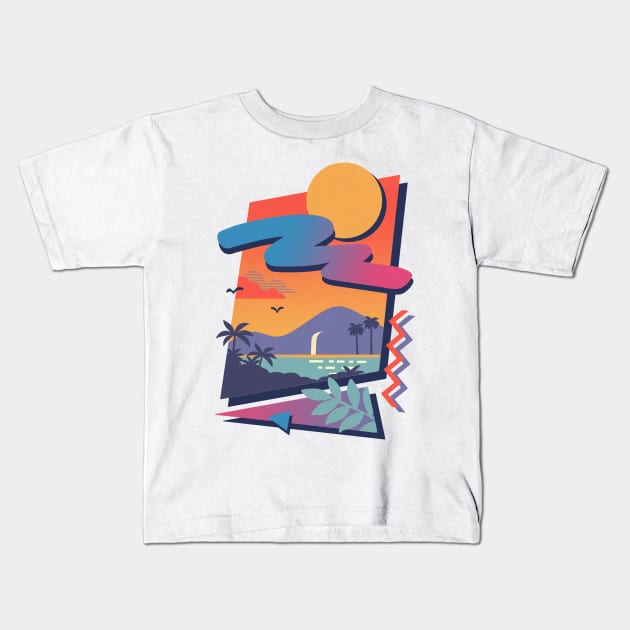 Beach Blast Kids T-Shirt by TheChild